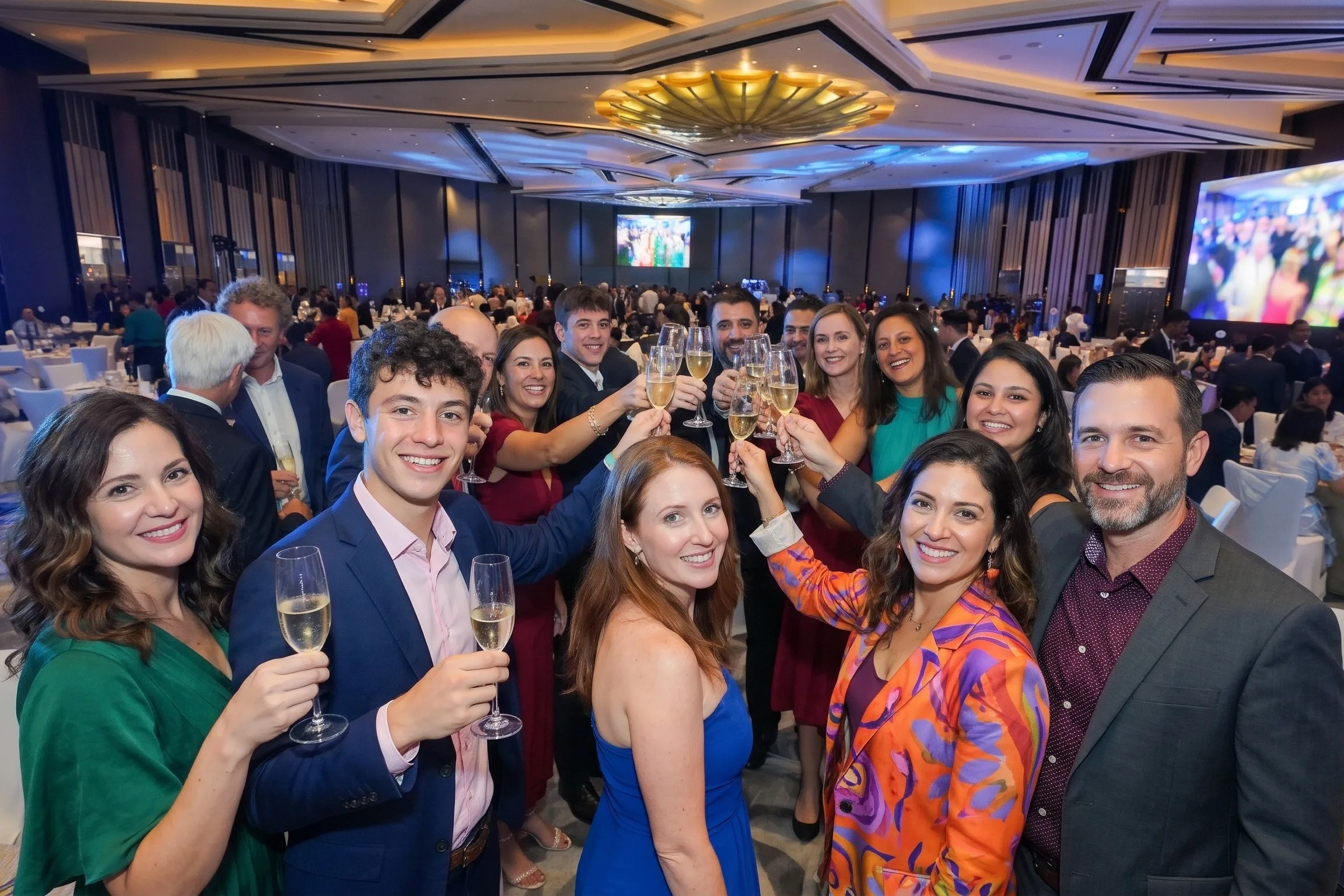 Professionals at a corporate event