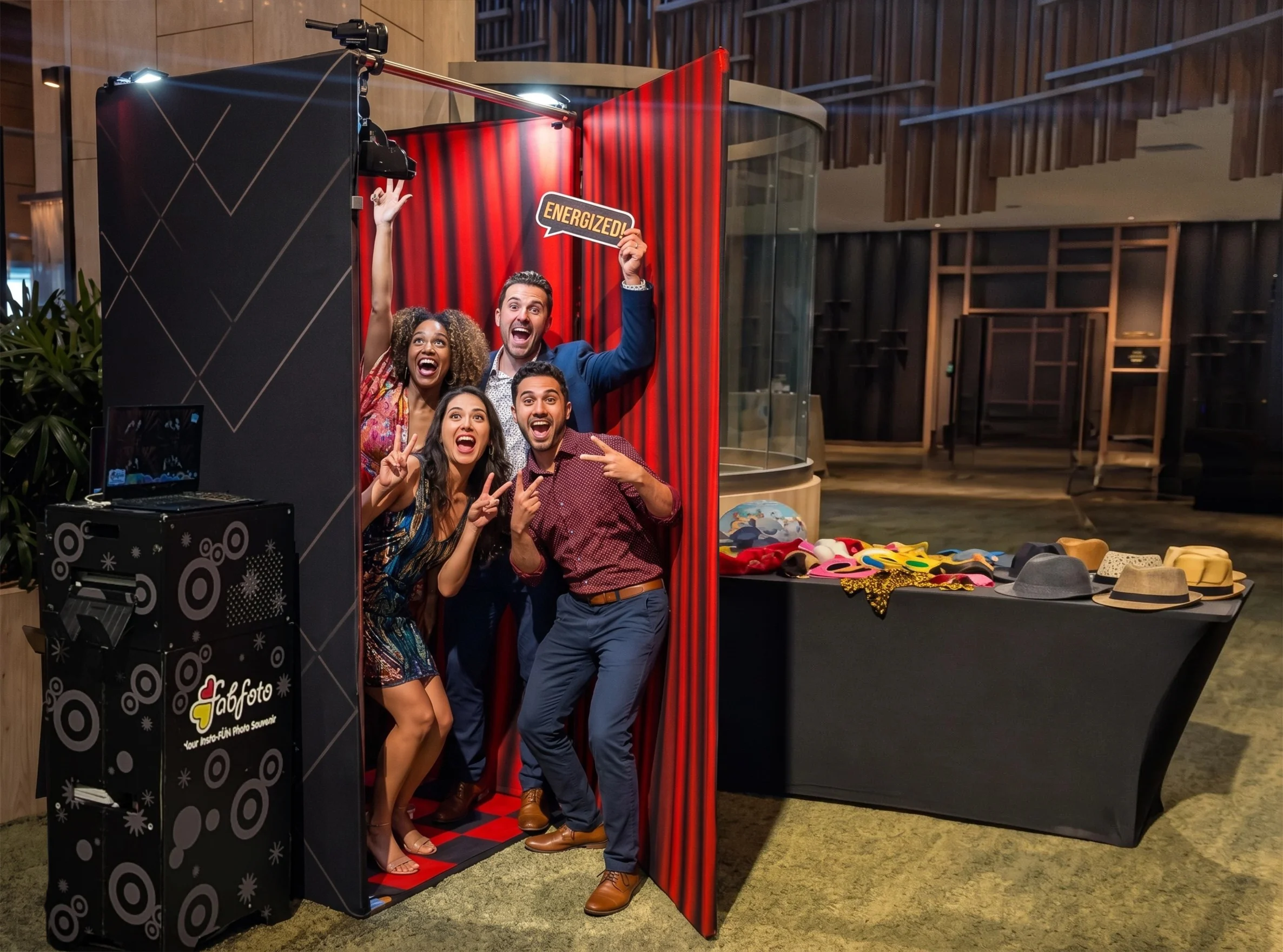 High Angle Photo Booth Box Enclosure Setup